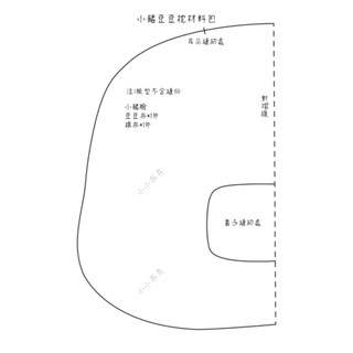 🌼小小布兵🌼 小豬豆豆嬰兒枕 版型 紙型 玩偶 版型 小豬枕