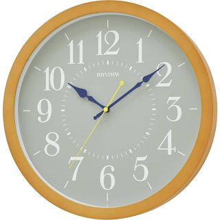 <秀>RHYTHM 日本麗聲33.5CM掛鐘靜音滑動式指標CMG139NR07
