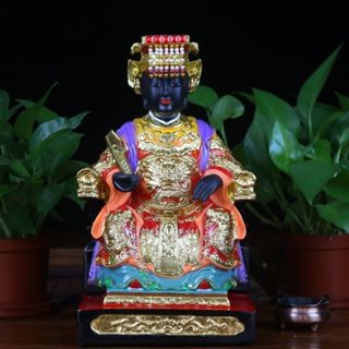 💯臺灣出貨⚡️媽祖娘娘黑皮膚神像 黑皮媽祖菩薩 樹脂鎮宅 海上保護媽祖聖母 神供奉家用擺件12寸16寸神像