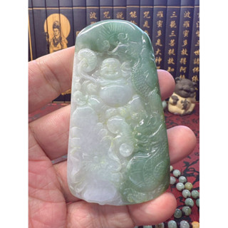 天然翡翠A貨-乘龍歡喜彌勒佛 商品編號051505