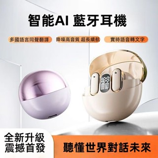 臺灣現貨 爆款推薦 智慧AI翻譯 無線藍牙耳機 入耳式 佩戴舒適 多國語言同聲翻譯 安卓蘋果通用 降噪高音質 超長續航
