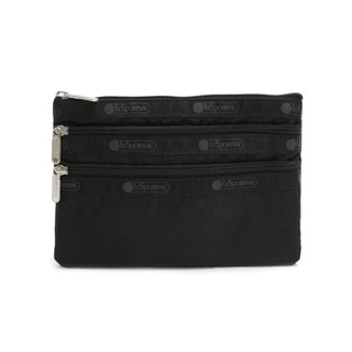 LeSportsac 3-Zip Cosmetic 三層拉鍊化妝包(7158) R086永恆黑