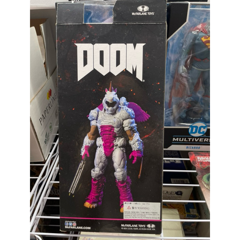 代理 McFarlane 麥法蘭 可動 7吋 Doom 毀滅戰士 永恆 獨角獸Skin 輕微盒損
