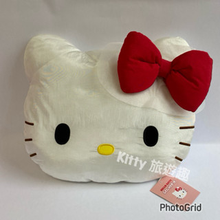 [Kitty 旅遊趣] Hello Kitty 靠墊 涼布抱枕 沙發靠墊 凱蒂貓 大臉 擺飾