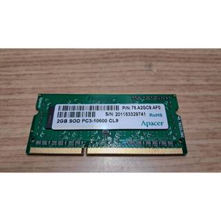 Apacer 記憶體模組 2G DDR3 PC3-10600 1333MHz SODIMM 筆電記憶體