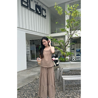 現貨 泰國🇹🇭清邁手工製作 /salu 雙層棉質面料 二層折習柔軟舒適鬆緊背心上衣