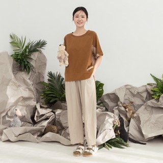 【MOSS CLUB】細暗條竹纖維軟料抓折直長褲 藍 卡 (魅力商品)
