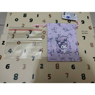 (全新正品) 百元出清 日本 庫洛米 美樂蒂 束口袋 雙面不同圖案 布面 14x16cm 小禮物