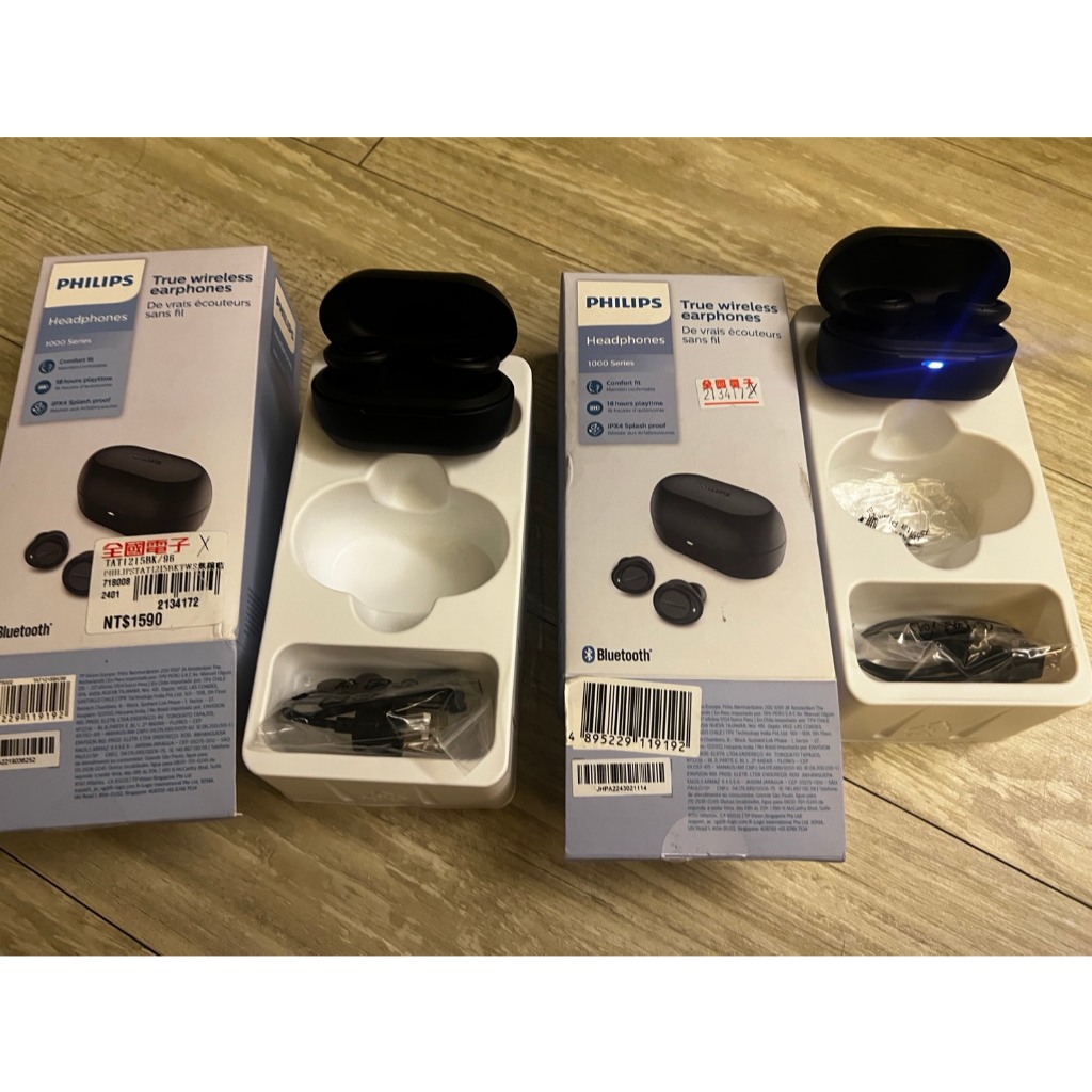 (故障) Philips 飛利浦 TAT1215 真無線藍牙耳機 2入 (藍芽無法連線,可當零件,會修的可自己處理)
