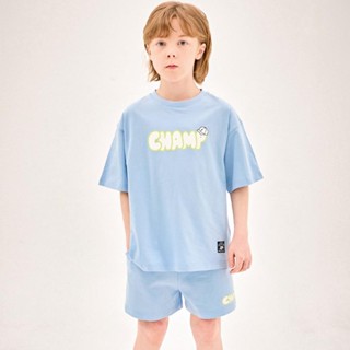 【Jelispoon】CHAMP印短袖短褲套裝 正韓童裝 | 媽咪愛