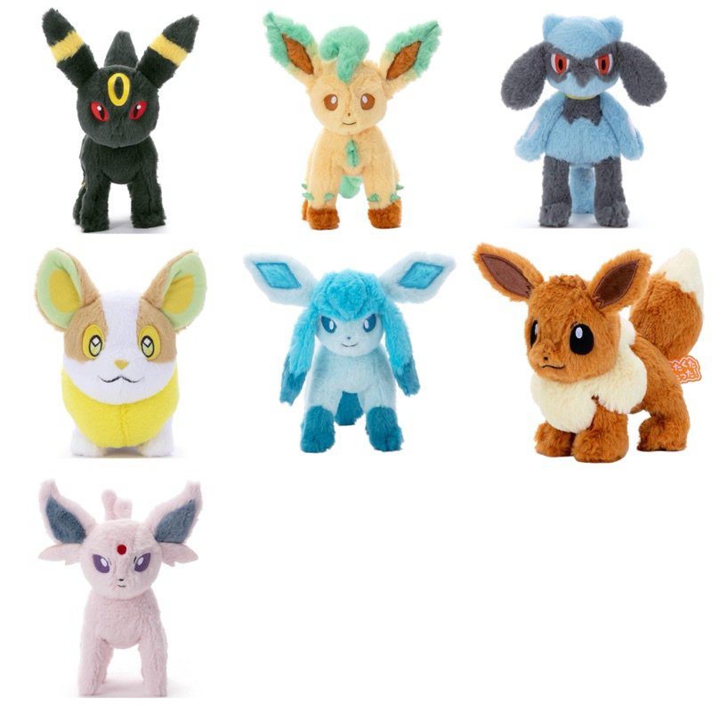 全新現貨 寶可夢中心 隨行好朋友 S M 伊布家族 伊布 來電汪 利歐路 月亮伊布 太陽伊布 冰伊布 葉伊布 玩偶 娃娃
