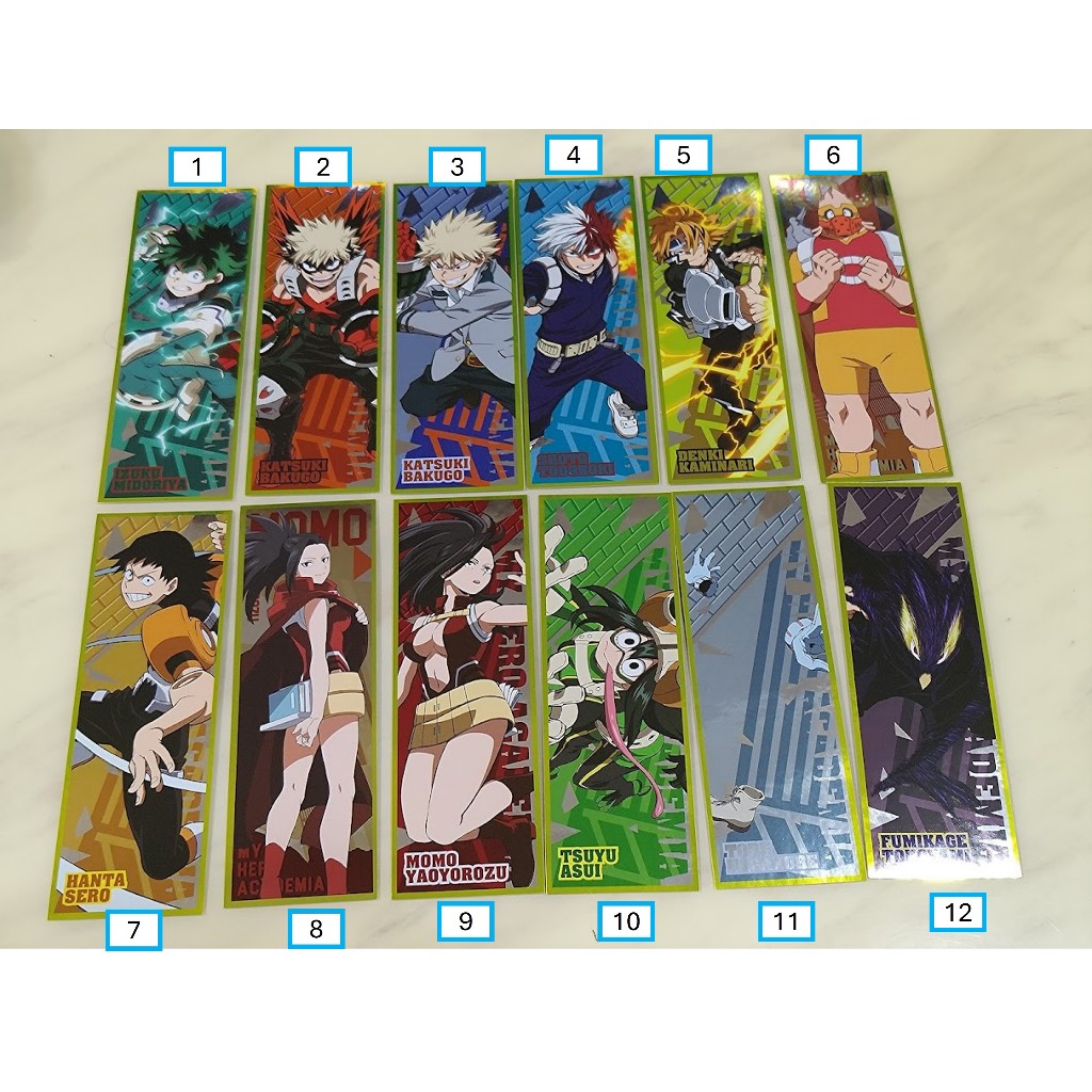 [睡睡蛙小池] 我的英雄學院 貼紙 長條 爆豪勝己 綠谷出久 轟焦凍 瀨呂範太 八百萬百 蛙吹梅雨 上鳴電氣 常闇踏陰