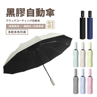 📦收納製造店 黑膠自動傘📦288骨強力抗風 自動傘 24骨 遮陽傘 輕量傘 摺疊傘 雨傘 陽傘 折疊傘 傘