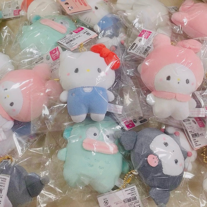 日本 三麗鷗 kitty 美樂蒂 人魚漢頓 醜魚 酷洛米 大耳狗 帕恰狗 豆豆眼 小眼睛 娃娃 吊飾 鑰匙圈 娃娃吊飾