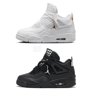 胖達）NIKE W JORDAN 4 NET 吊飾 網狀片 休閒鞋 情侶鞋 FN7251-001 黑 107 白 男女