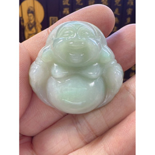 天然翡翠A貨-可愛歡喜彌勒佛 商品編號053102