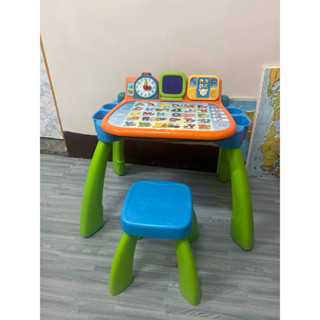 Vtech 4合1多功能互動學習點讀寫桌椅組(可擴充套卡學習功能)