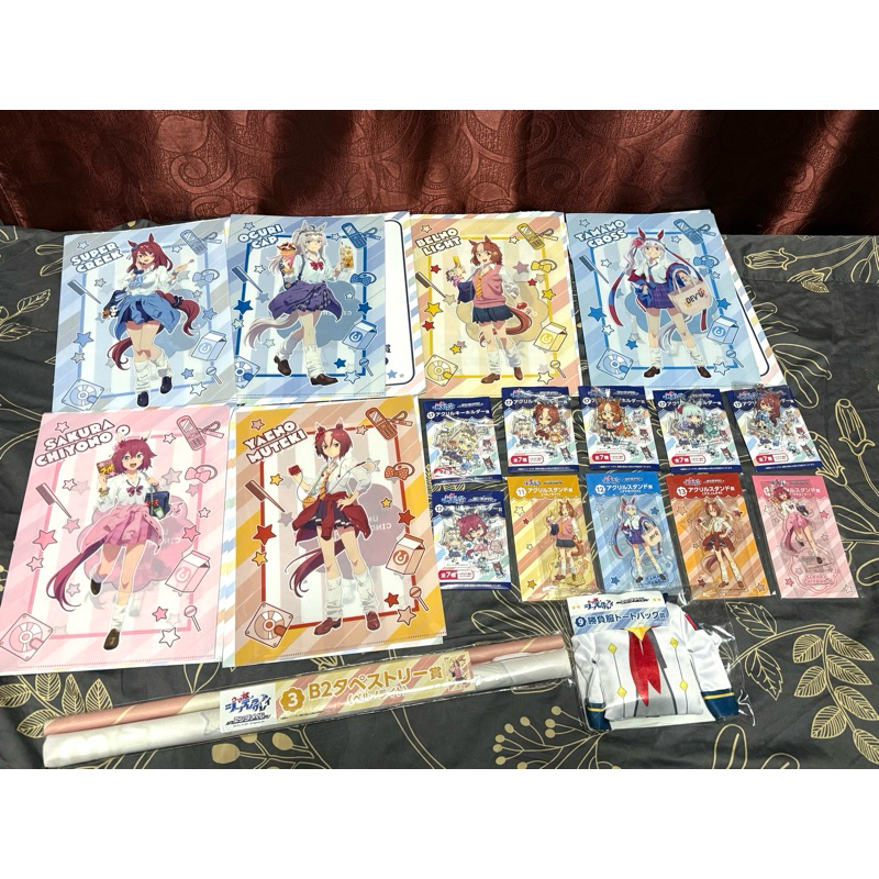 日本 羅森 Lawson 聯名 資料夾 賽馬娘 小栗帽 玉藻十字 一番賞 掛軸 立牌 資料夾 勝負服 吊飾