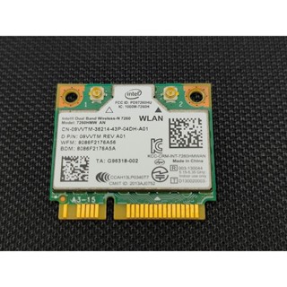 英特爾 Intel 7260 晶片 雙頻 WIFI 600M 藍芽 4.0 mini pcie 無線 筆電 網路卡