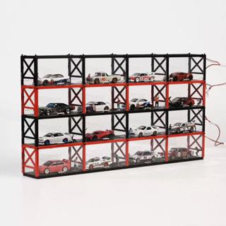 1/64 模型車 燈光 收藏 展示盒 展示櫃 MINIGT 風火輪 多美 場景 POP RACE 可堆疊