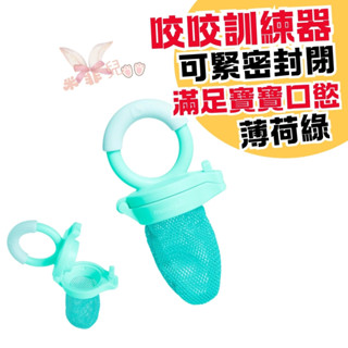 滿趣健munchkin 新鮮食物咬咬訓練器 嬰兒副食品 咬咬器 咬咬訓練 薄荷綠 餵食輔助神器 蔬果餵食器