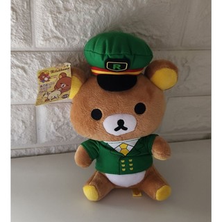 日本版-Rilakkuma拉拉熊站長卡通造型玩偶/吊飾-7週年紀念版