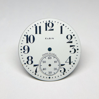 🇺🇸 Elgin U.S.A 原廠懷錶錶盤 古董錶 機械錶 琺瑯錶盤 美國製 零件錶 Parts Dial