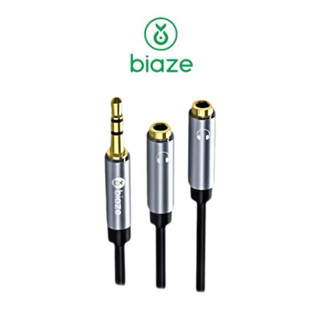 【biaze畢亞茲】AUX耳機分線器 3.5mm一分二音源線 音樂分享/無雜音/抗幹擾/轉接線/手機/平板/筆電/MP3
