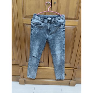 ZARA 男童女童 刷破八分彈性伸縮牛仔褲 152 CM 二手
