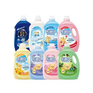 熊寶貝柔軟護衣精3L-森林雪松/小蒼蘭/櫻花/竹萃淨味/低敏溫和/陽光/玫瑰/海洋