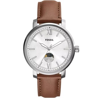 FOSSIL Rhett 日月相手錶 送禮首選-咖啡x銀/43mm BQ2908