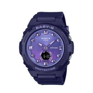 CASIO 卡西歐 BABY-G 繽紛閃耀漸層雙顯電子錶 多功能 100米防水 三色 深藍/淺藍/粉橘 BGA-320