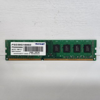 二手 美商博帝 Patriot DDR3 桌上型記憶體 8GB 1600