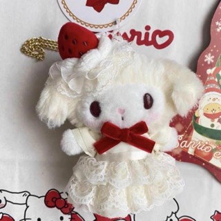 臺灣出貨 可愛三麗鷗 sanrio 草莓蛋糕系列庫洛米美樂蒂毛絨掛件玩偶鑰匙扣 吊飾