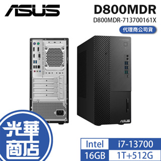 ASUS 華碩 D800MDR 商用桌上型電腦 i7-13700/16G/1T+512G/CRD/DVD RW