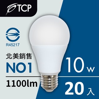【美國TCP】LED 節能燈泡4000K-10W自然光(20入)