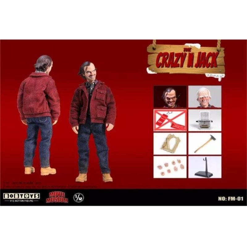 史丹利·庫柏力克 The Shining 鬼店 1/12 布衣 可動 公仔 聊聊可優惠