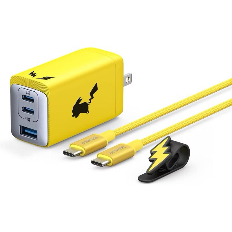 【日本現貨❤️‍🔥】當天出貨 Anker皮卡丘充電器 快充 PD 寶可夢 皮卡丘 雷丘 20W 65W 120W