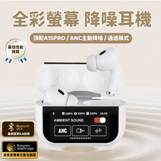現貨 a15 pro 真無線藍芽耳機 螢幕耳機 降噪耳機 高畫質通話 5.4觸屏藍牙耳機 觸控耳機 運動耳機 a9pro