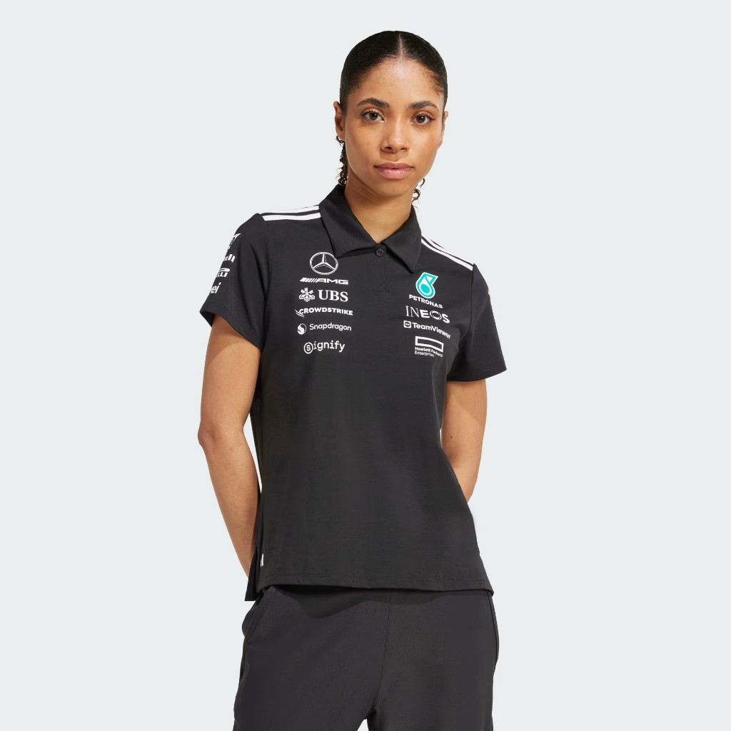 ADIDAS X MERCEDES AMG 賓士聯名短袖 POLO衫 黑-JX0759