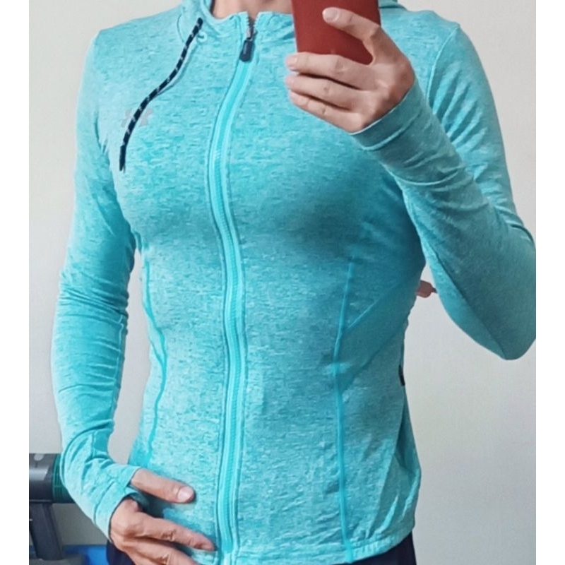 UA under armour 女性緊身壓縮衣機能外套，連帽外套