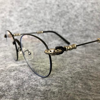 克羅⚜金絲圓框 張翰同款925鈦製細框圓框眼鏡 金銀黑框復古時尚潮流金屬眼鏡架 文藝文青修臉眼鏡