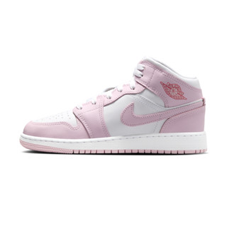 NIKE AIR JORDAN 1 MID GS 女 大童 休閒鞋 運動鞋 AJ1 粉白-DQ8423608