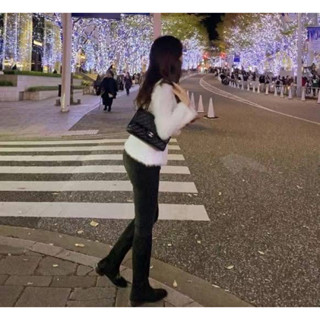 韓國單 伸縮腰窄管牛仔褲