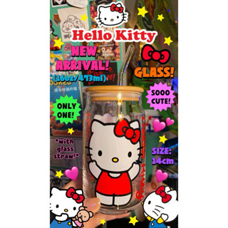 美國官方現貨+預購 ハローキティ Hello Kitty 凱蒂貓 透明 玻璃杯 杯子 杯罐