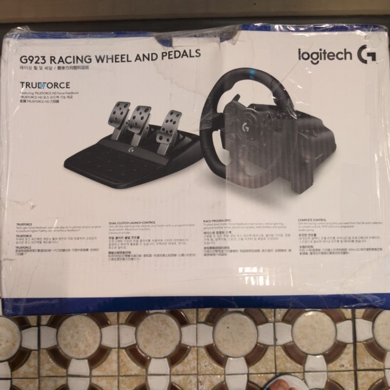 羅技 G923賽車方向盤套組+手動排檔桿（二手）