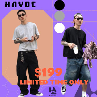 【Havoc】 / boxy / Clean Fit / 百搭 / 簡約 /三色 / 短袖 / 素T
