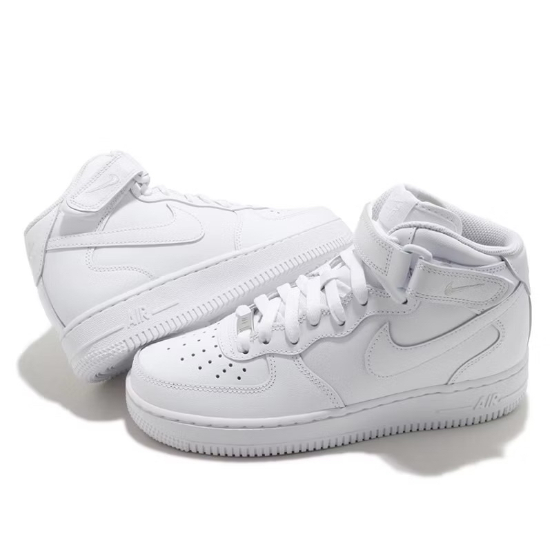 nike air force 1 全白銀牌中高筒 （女生6.5）限時特價🉐