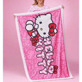 現貨130*150公分 Hello Kitty 印花粉色加絨加厚珊瑚絨毛毯