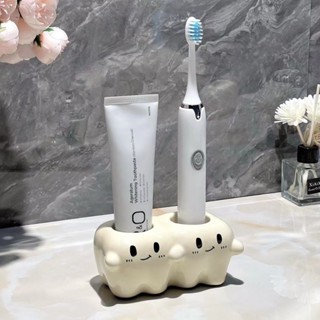 牙刷底座🎀 電動牙刷架置物架衛生間洗漱臺可愛牙膏架子浴室洗手臺陶瓷收納架 牙具收納架 底座支架 牙刷置物架